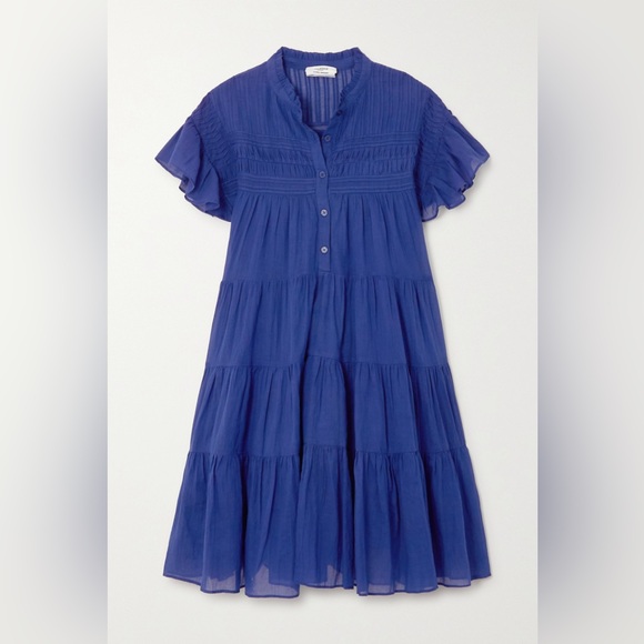 Isabel Marant Dresses & Skirts - Isabel Marant Cobalt Blue Ruffled Tier Mini Dress